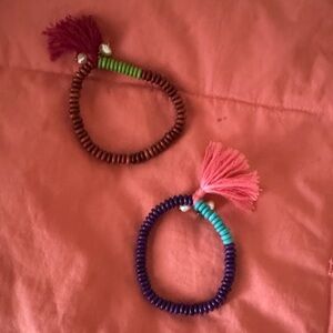 Colorful Beaded  Bracelets with Tassels